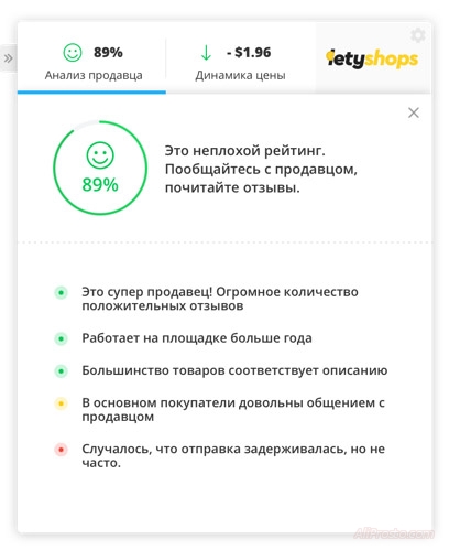 Анализ продавца на сайте алиэкспресс, можно ли доверять продавцу или нет