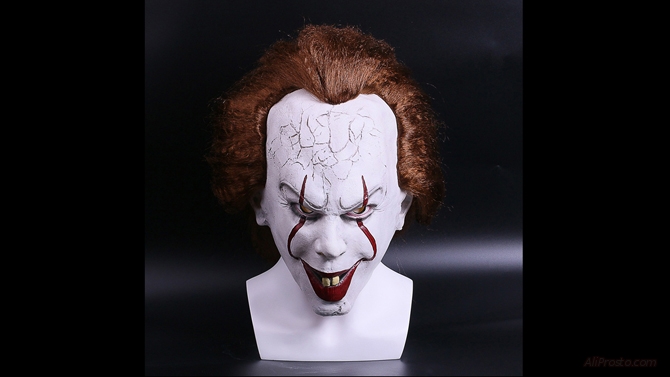 страшная Маска клоуна с фильма оно можно купить на алиэкспресс дешево