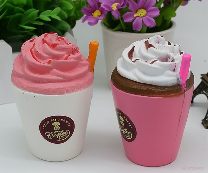 Игрушка антистресс - чашка кофе с кремом на алиэкспресс