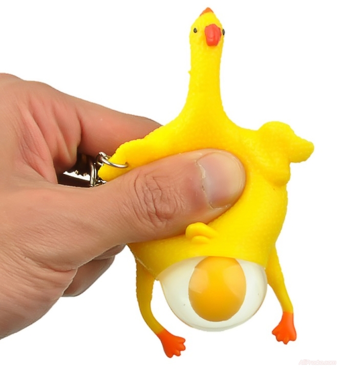 Игрушка антистресс с сайта алиэкспресс - Курица с яйцом