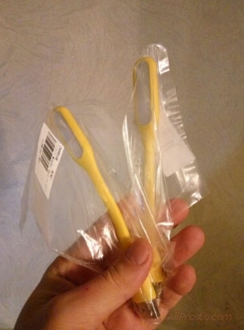 Заказал желтый юсб светильник на алиэкспресс. Пришло 2 шт. очень быстро и очень дешево.