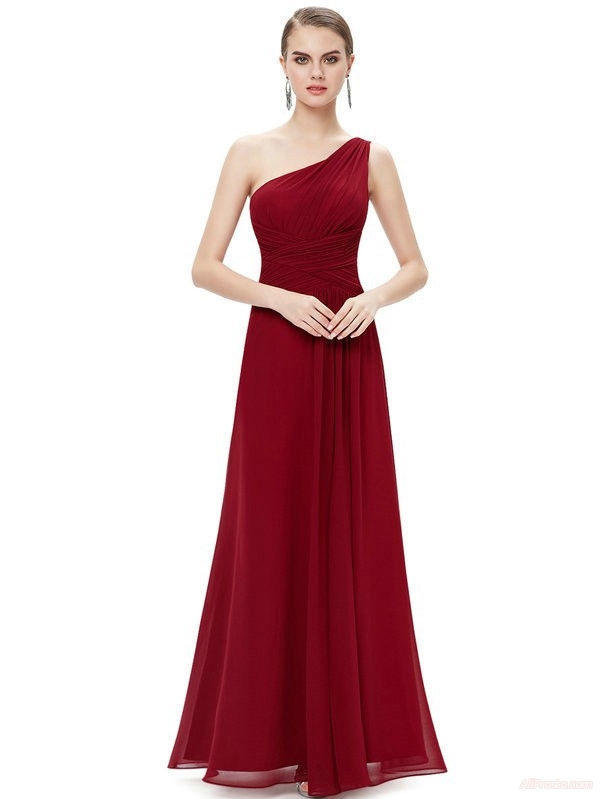 Строгое красное платье для выпускного вечера и вечеринки