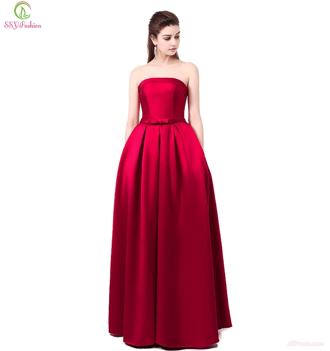 Красное платье для вечеринки - строгое