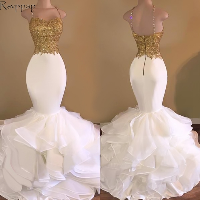 Бело - золотое платье в стиле Египта