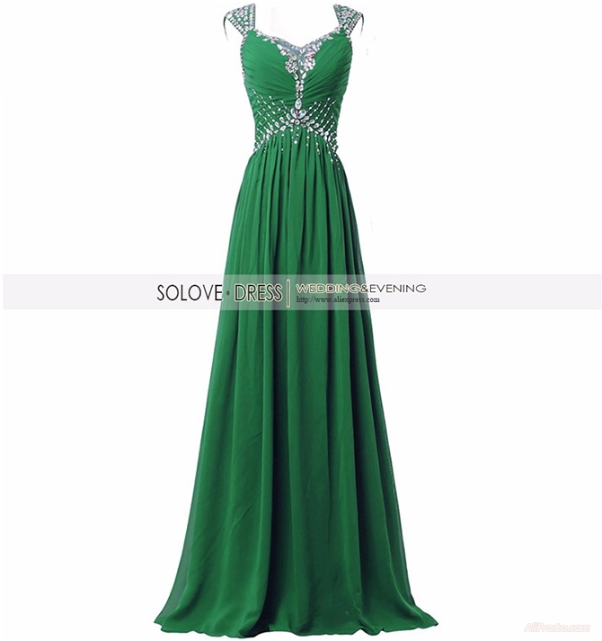 Очень качественное платье зеленого цвета с бисерами с алиэкспресс