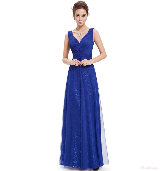 Элегантное синее платье для скромных девушек с алиэкспресс